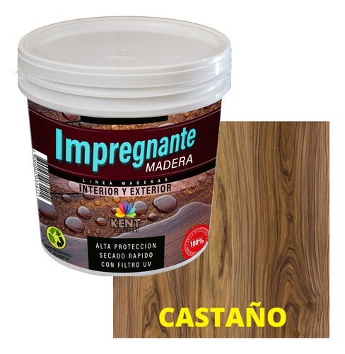 Impregnante De Madera Castaño  Tineta 16lts