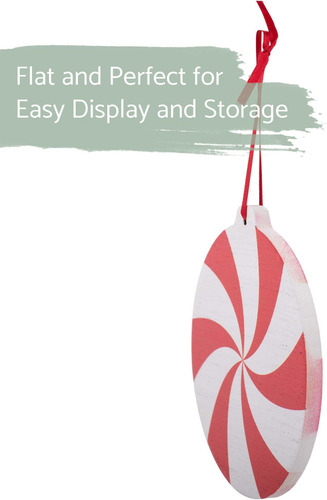 Elanze Diseña Menta Giratoria Rojo, Blanco De 4 Pulgadas Mdf