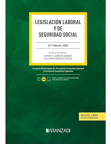 Legislacion Laboral Y De Seguridad Social 31 Edicion - Vv Aa