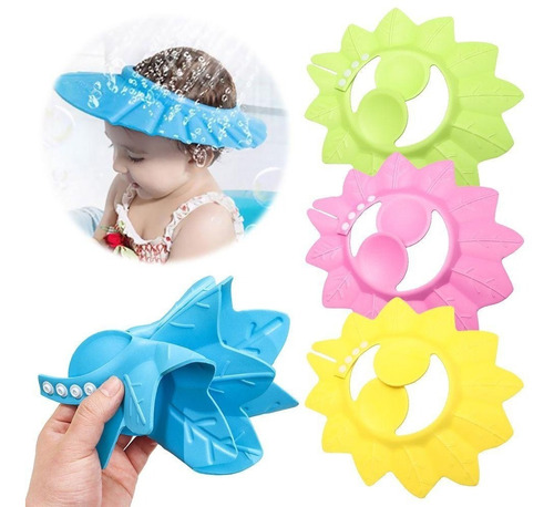 Visera Gorro Para Baño Bebe Protector Oídos O Corte De Pelo