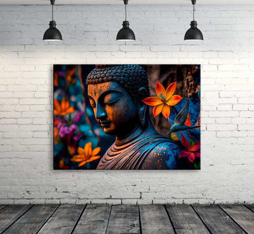 Cuadro Buda Moderno Zen Paz Abstracto 70x50 Cm Lienzo Canvas
