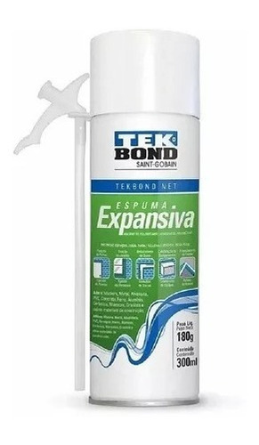 Sellador Expansivo Espuma De Poliuretano 180g 320ml Tekbond