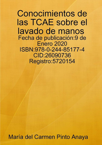 Libro: Conocimientos De Las Tcae Sobre El Lavado De Manos (s