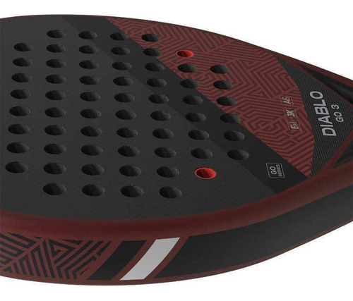 Paleta De Padel Siux Diablo Go 3 24 + Color Bordo/gris