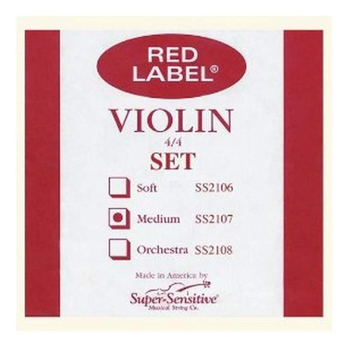 Super Sensitive Musical Strings Co.2107f Red Label Juego De 