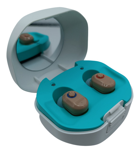 Aparato Auditivo Para Sordera Recargable Reacondicionado 2pz Beige/verde