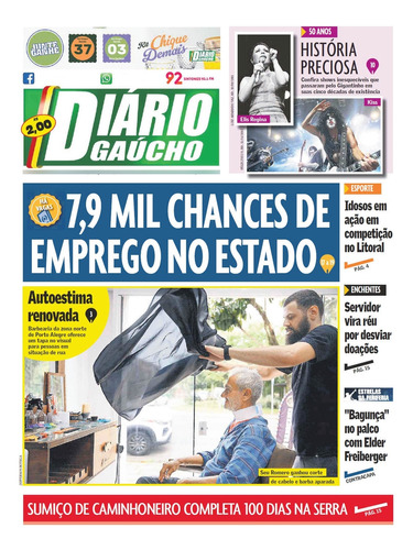 Jornal Diário Gaúcho Elis Regina Kiss - 7 Novembro 2023 