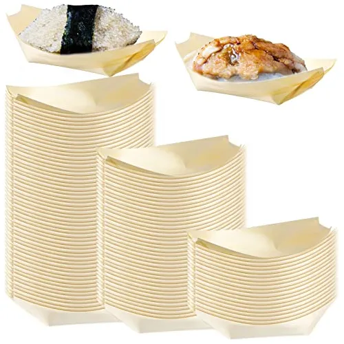 Platos de bambú desechables deals