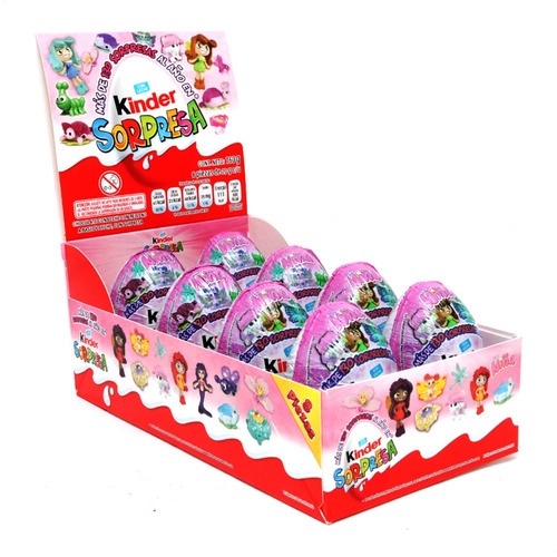 KINDER SORPRESA CHOCOLATE HUEVO NIÑA 8 PIEZAS De 20 GR