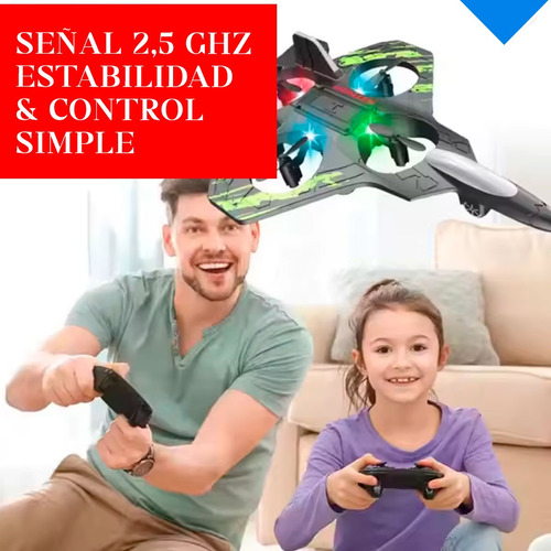 Avion Drone Control Remoto Volador Niños Recargable Juguete Celeste