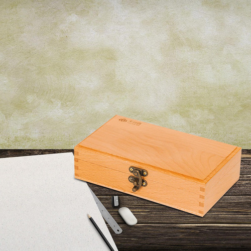 ( Caja De Lápices De Madera Con Tapa Con 20x12.5x5.5cm