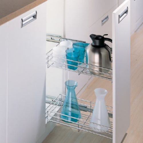 Cocina Organizador Extraíble Doble Bajo Mesada Alacena 300