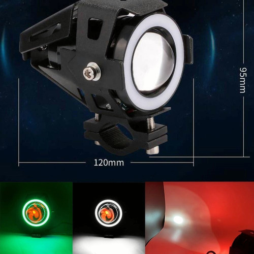 Luz De Motocicleta U7 Cañón Láser Faro Externo Un Par