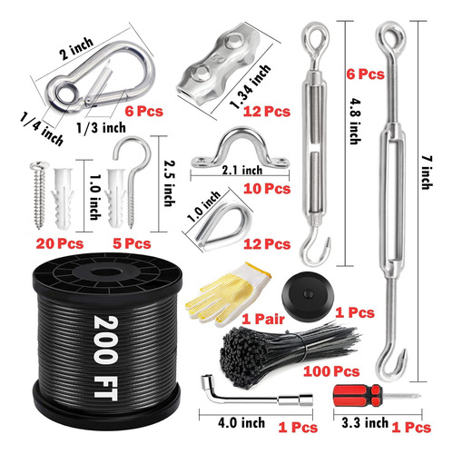 Besteel Kit De Cadena De Luces Para Colgar Con Cuerda De Ala
