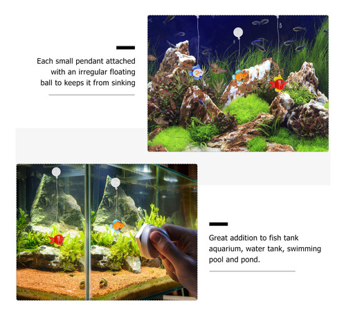 10 Piezas De Peces De Acuario Con Decoración De Peces De Cri