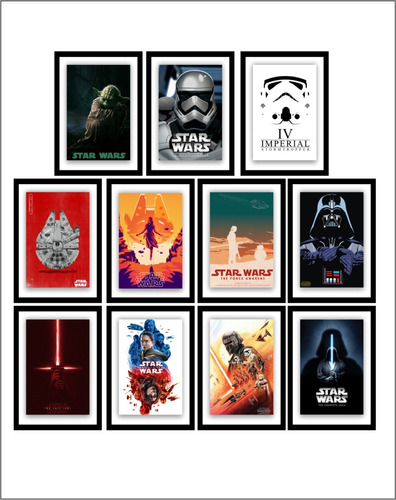 Lamina Rigida Cuadro Poster Star Wars