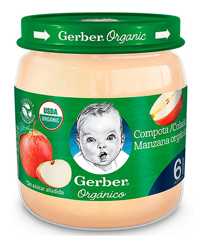 Compota Organica Gerber® Manzana