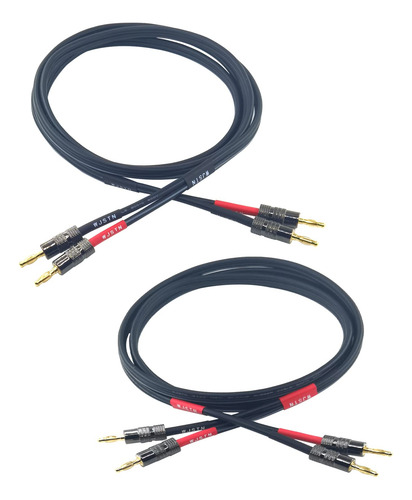 Cable De Altavoz De Enchufe Banana De 3 Pies 12 Awg Ofc