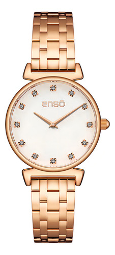 Reloj De Pulsera Enso Para Mujer Ew1076l1 Oro Rosa Correa Acero