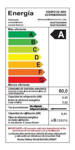 Aire Acondicionado Samsung Inv. Wind-free Wifi 24.000 Btu