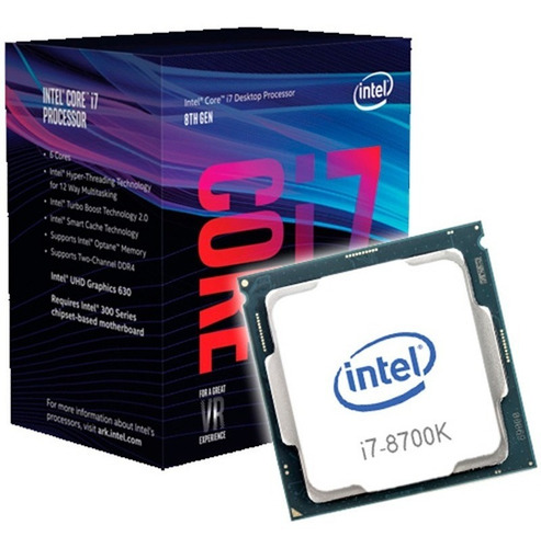 Procesador Intel Core I7 8700k 4.7ghz 8 Gen 1151 