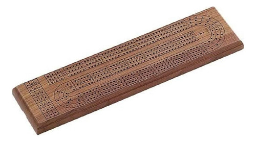 Tablero De Juego De Cribbage De Madera De Nogal De 3 Pistas 