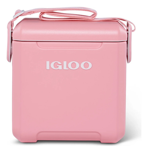Hielera Igloo Tag Along Too Cooler 11 Qt 14 Lata Correa Rosa Coral Claro