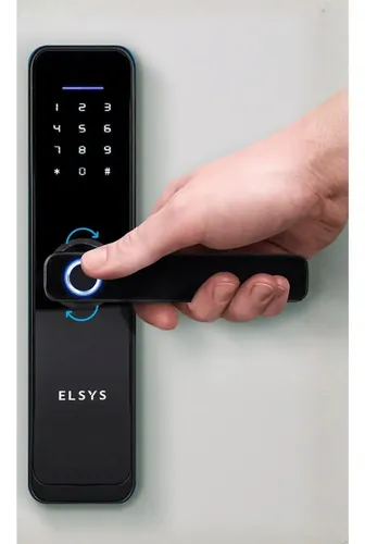 Fechadura Digital Elsys Wi-fi 4000b Preta - Embutir Senha Biometr...
