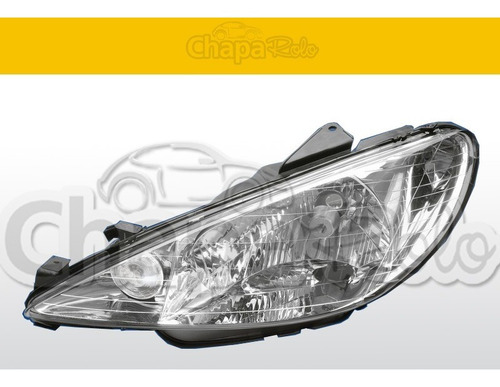 Optica Peugeot 206 Vidrio Liso Parabola Simple Izquierda