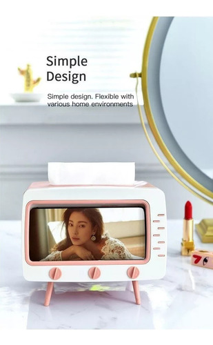 Caja De Pañuelos Desechable Con Forma De Tv Para Teléfono Mó