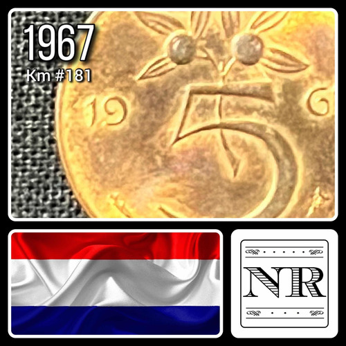 Holanda - 5 Cents - Año 1980 - Km #181 - Juliana