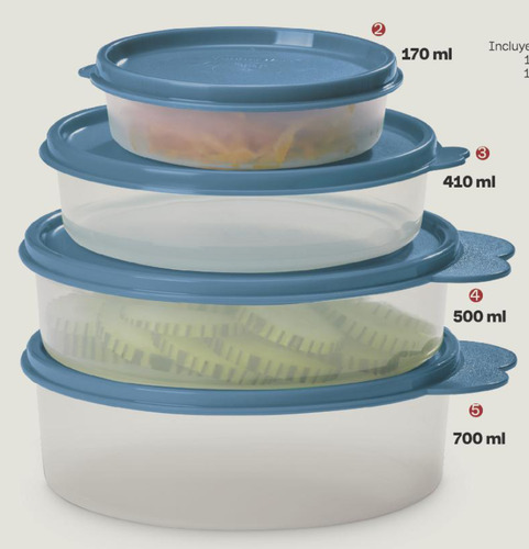 Tupperware Set Refriredondos ( Varios Tamaños)