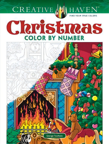 Creative Haven Christmas Color By Number, De George Toufexis. Editorial Dover Publications Inc., Tapa Blanda En Inglés
