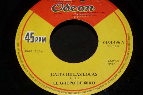 Jch- El Grupo De Niko Gaita De Las Locas 45 Rpm