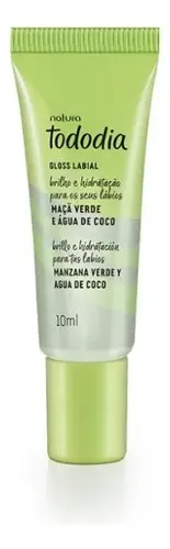Gloss Labial Natura Tododia Maçã Verde E Água De Coco 10 Ml Sem Cor