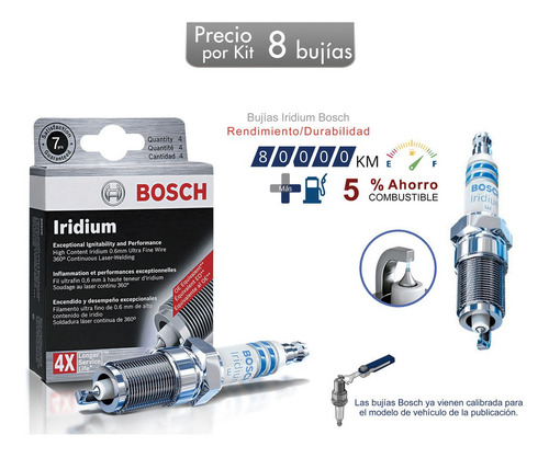 Bujias Iridium Cadillac Seville Sts V8 4.6 2000