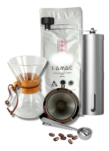 Kit Chemex, 1lb Cafe Especial+ Chemex 400ml+ Cuchara Gramera