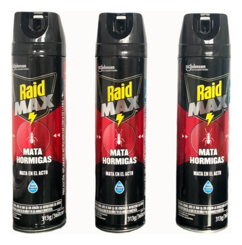 Insecticida Raid Mata Hormigas Max X 360 Cc. - Pack X 3