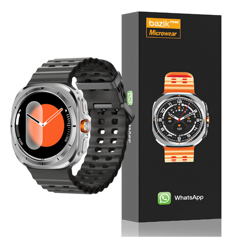 Relógio Inteligente Smartwatch Ultra Bazik Prime Ma27 Masculino E Feminino Smartwatches Para Android, Ios Whatsapp Chatgpt GPS 47mm IP68 1.45"AMOLED 466*466 px
