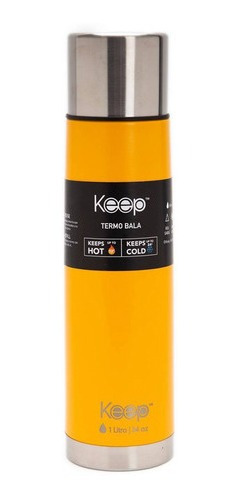 Termo Bala Rubber Keep 1 Litro Acero Inoxidable Libre Bpa