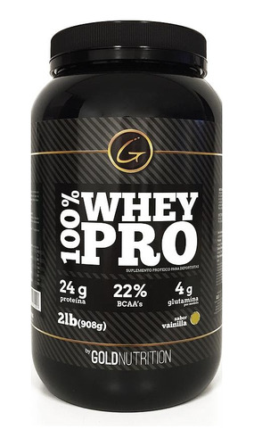 Proteína - 100% Whey Pro 2lb - Gold Nutrition Vainilla