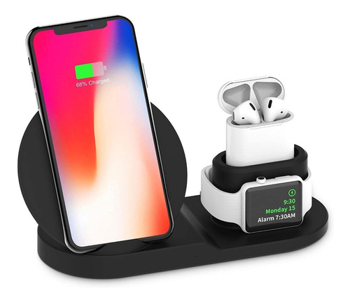 Cargador Inalámbrico Soporte 3 En 1 Para iPhone 12 Pro Max