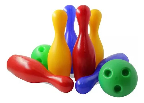 Set Juego De Bowling Plástico Bolos + Pelotas Grande