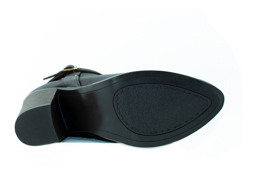 Imagen 4 de 5 de Botin Vaquero De Piel Con Tacón Giusto Para Mujer Mod. 20323