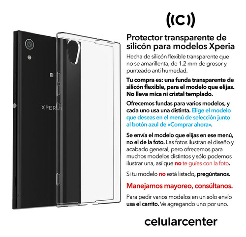 Imagen 2 de 6 de Funda Sony Xperia Xz1 | Xz Premium | Xz | 10 | Xa2 | Xa2 Ultra | Xa1 | Xa1 Ultra | Xa1 Plus | L1 | L2 | Xz3 | Xz2 Tpu