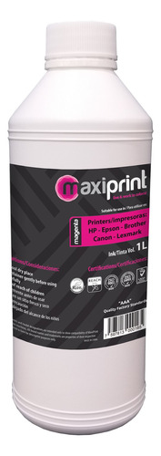 Tinta Impresora Maxiprint Universal 1lt Magenta Ui1lm