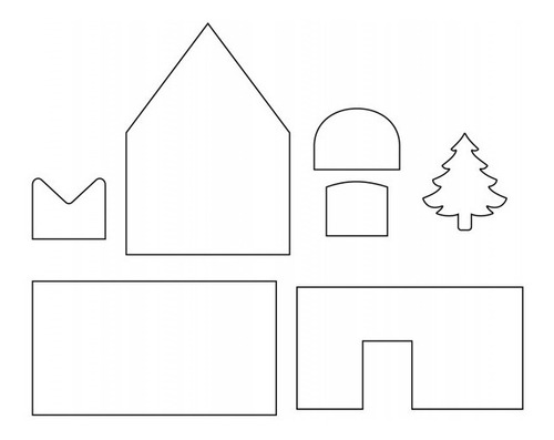 Cortantes Casa De Jengibre Navidad 3d Set X 7 Piezas