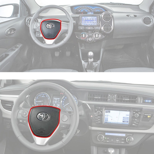 Imagem 5 de 6 de Tampa De Volante Capa Airbag Etios 2014 2015 2016 17 18
