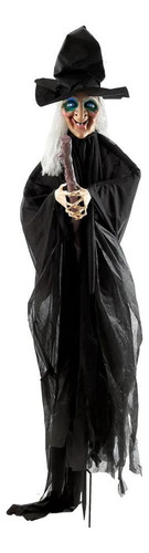 Boneca Bruxa Alcina Som E Luz Halloween 160cm Cromus