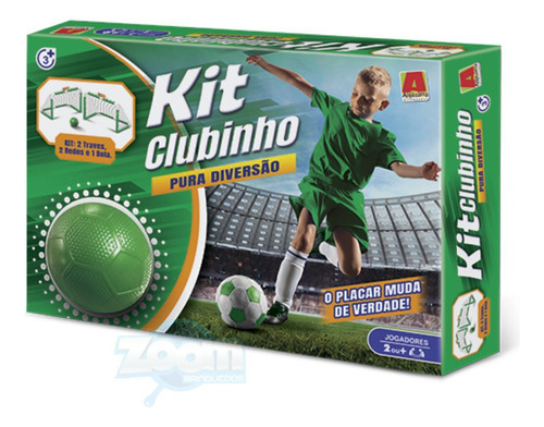 Kit Clubinho - 2 Traves 1bola E Placar - Verde